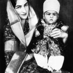Princess Durr-e-Shevar & baby Mukarram Jah